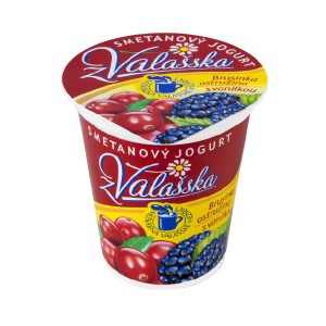 Smetanový jogurt z Valašska brusinka-ostružina s vanilkovou příchutí